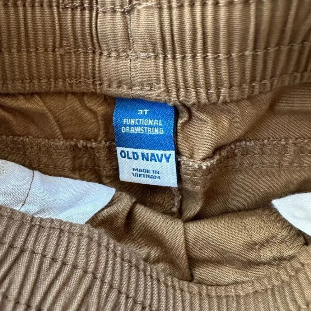 Old Navy Pull Up Jogger Pant Tan 3T